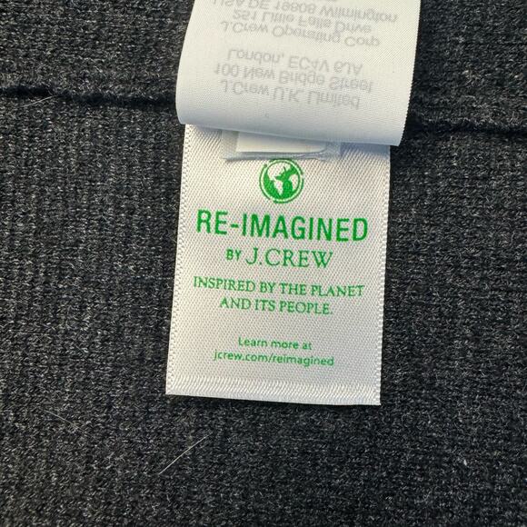 J. CREW Extra Soft Open Front Wool Blend Pockets Cardigan Women M Charcoal Gray - Picture 5 of 6